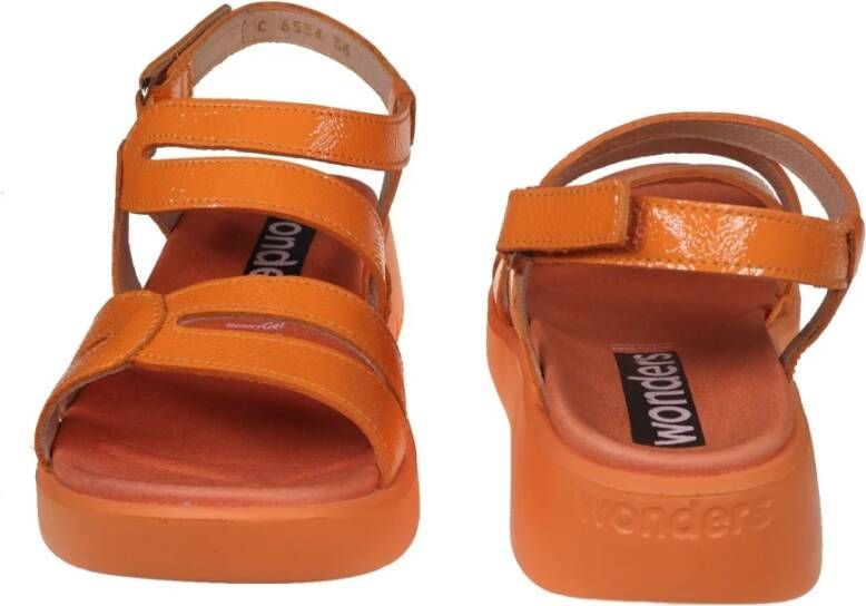 Wonders Oranje Urban Wave Sandaal Orange Dames