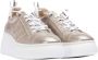 Wonders Gouden Leren Platform Sneaker met Ingedrukt Letterdetail Gray Dames - Thumbnail 2