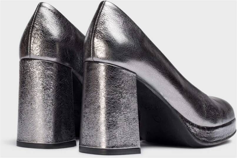 Wonders Tacones Captain Plomo Color: Metalizados Gray Dames