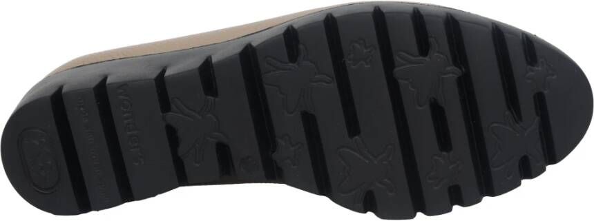 Wonders Taupe Dames Loafer Lichtgewicht Zool
