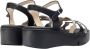 Wonders Zwarte Lage Sandalen Elegant Comfortabel Black Dames - Thumbnail 3