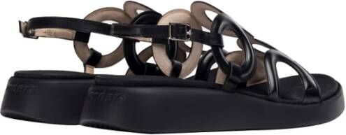 Wonders Zwarte Lage Sandalen Elegant Ontwerp Black Dames
