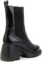 Wonders Zwarte leren Chelsea laars met rits en gekartelde hak Black Dames - Thumbnail 3