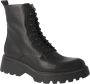 Wonders Zwarte leren enkellaars voor dames met Memory Gel Zwart Dames - Thumbnail 6