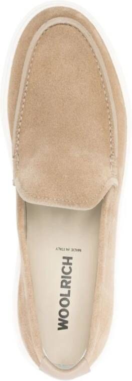 Woolrich Beige Sneakers met Amandel Teen