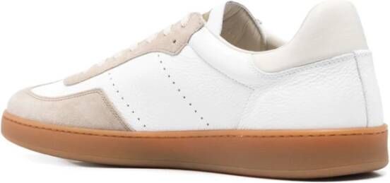 Woolrich Beige Sneakers Veters Rubberen Zool