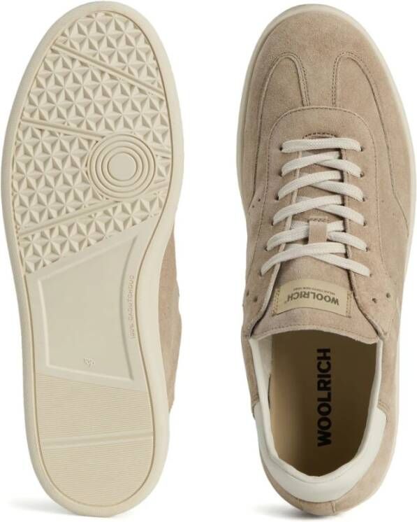 Woolrich Beige Veterschoenen Platte Zool