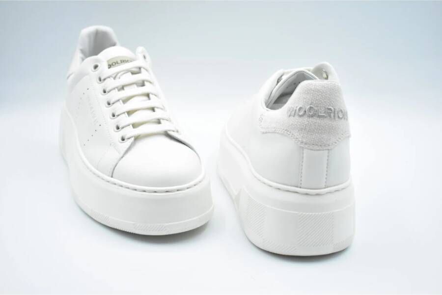 Woolrich Beige Witte Veterschoenen