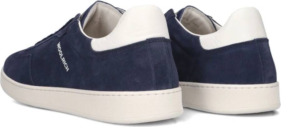 Woolrich Blauwe Suède Court Sneakers voor Mannen