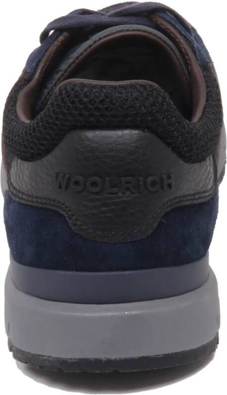 Woolrich Blauw Grijs Suède Schoen Ocean Tex