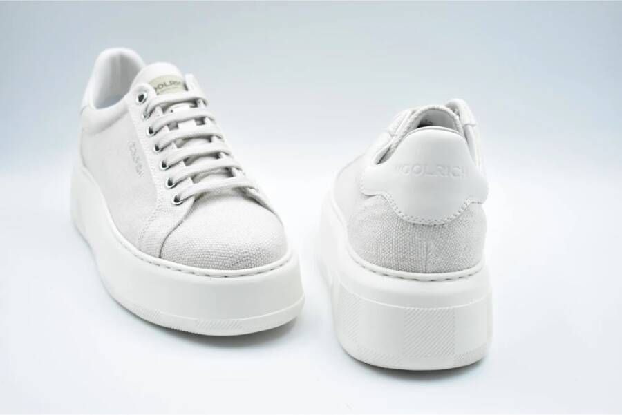 Woolrich Canvas Beige Veterschoenen