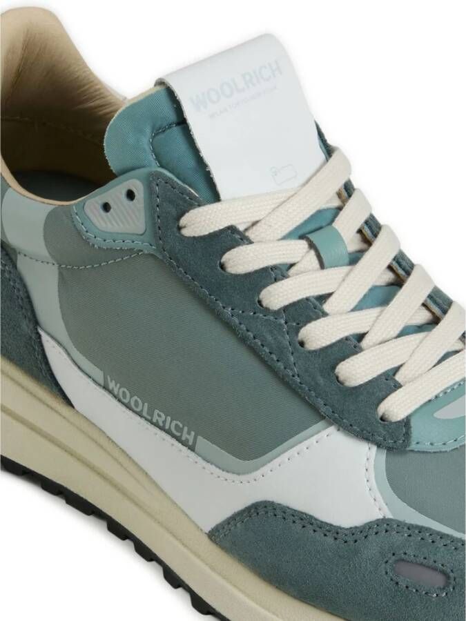 Woolrich Groene Sneakers Veters Gewatteerde Enkel