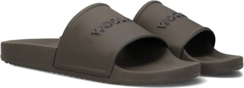 Woolrich Heren Slide Eva Strand Slippers Green Heren