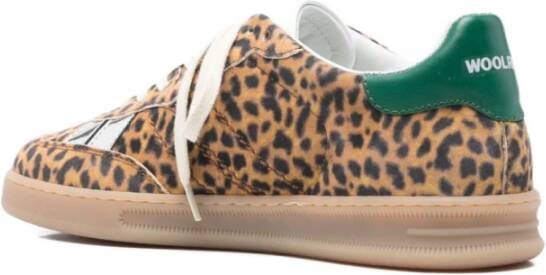 Woolrich Luipaardprint Sneakers met Groene Hiel