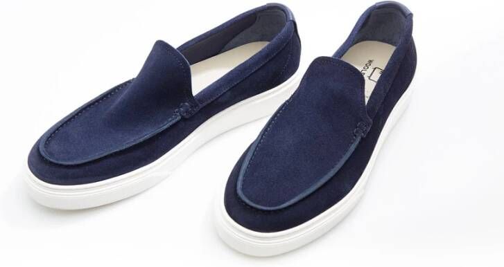 Woolrich Stijlvolle Suède Sneakers voor Heren Blue Heren