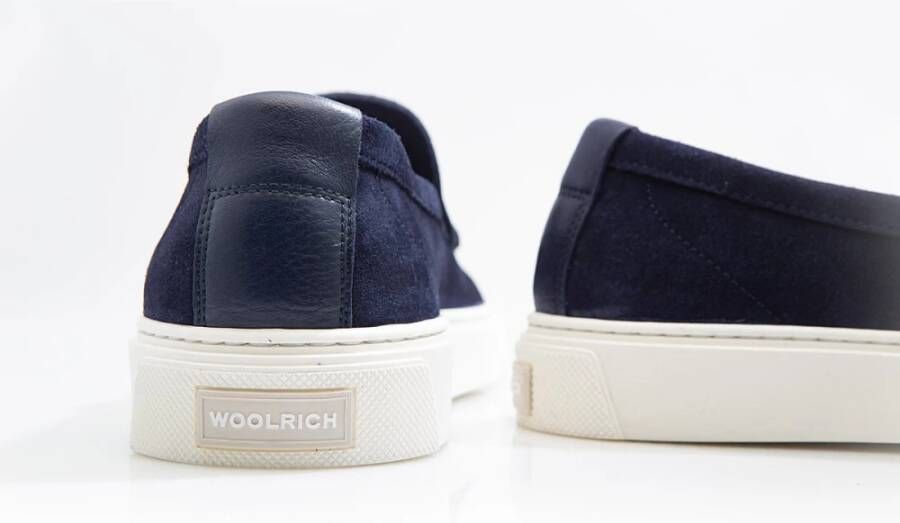 Woolrich Stijlvolle Suède Sneakers voor Heren Blue Heren