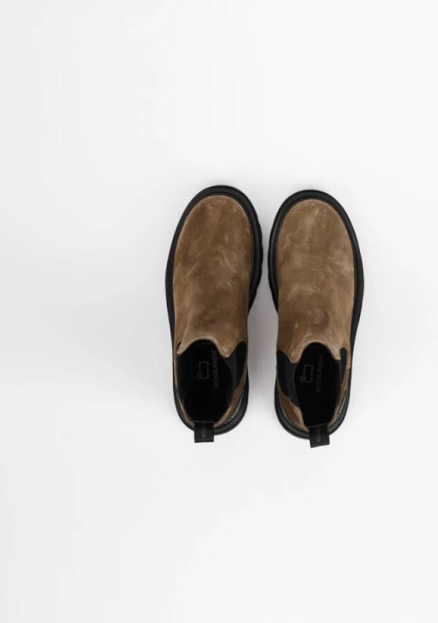 Woolrich Suede Combat Boot Brown Heren