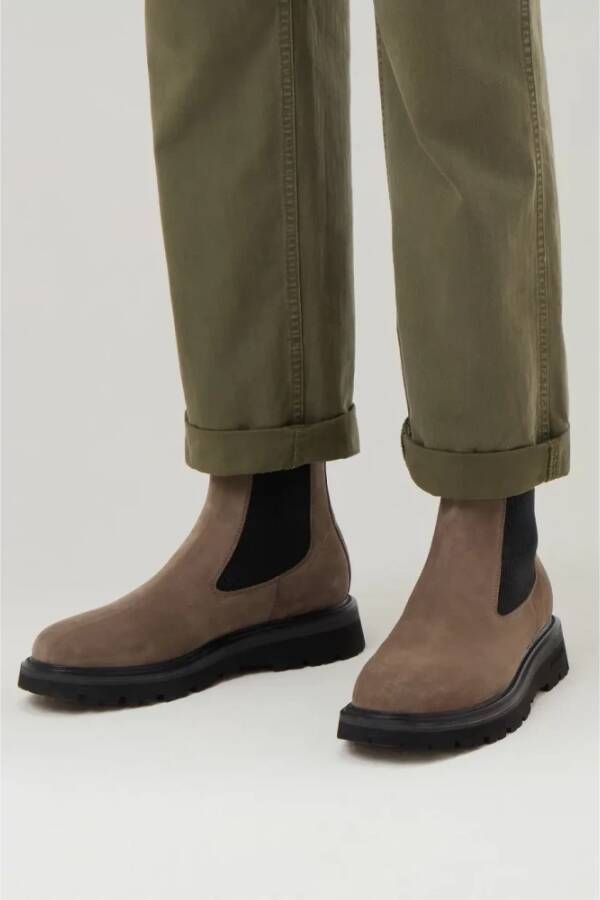 Woolrich Taupe Chelsea Boots voor Mannen