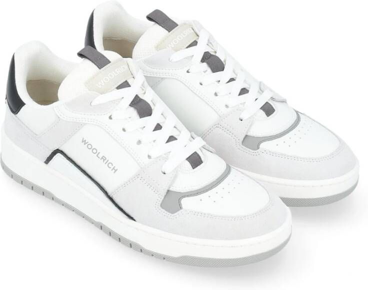 Woolrich Witte Leren en Suède Sneaker White Heren
