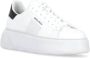 Woolrich Witte Leren Sneakers met Geperforeerde Details White Dames - Thumbnail 3