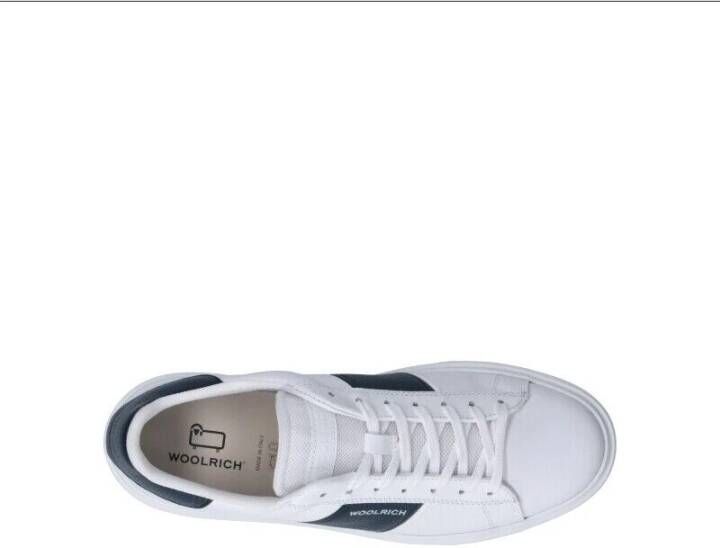 Woolrich Witte Platte Sneakers Trendy Leer White Heren