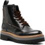 Woolrich Zwarte Leren Veterschoenen - Thumbnail 2