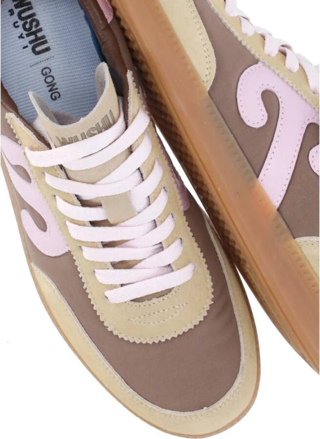 Wushu Ruyi Bruine leren sneakers met Ruyi-logo