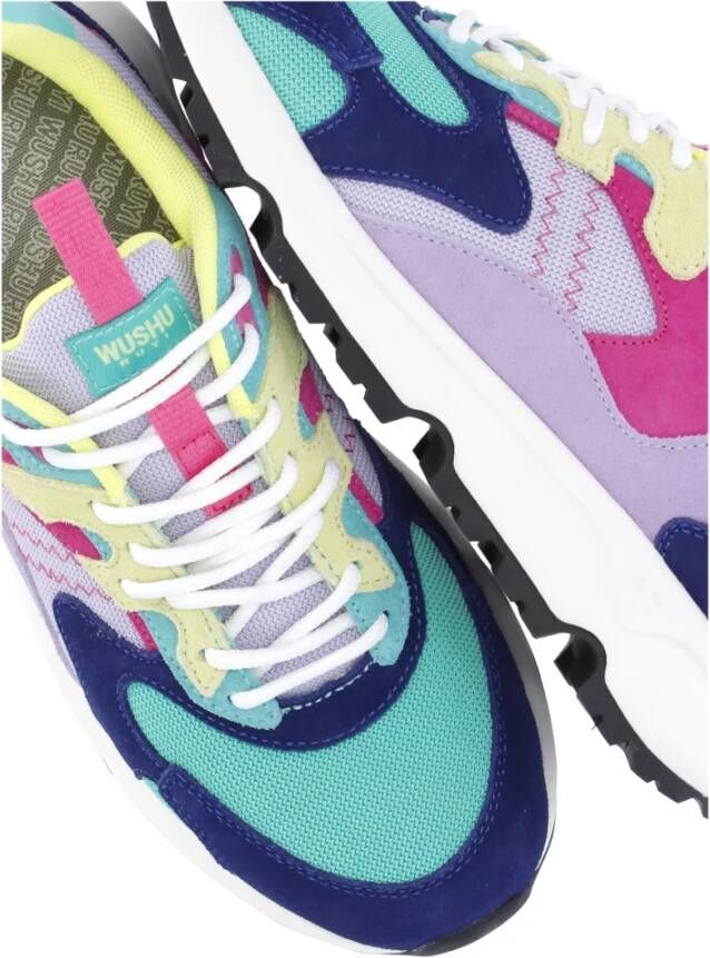 Wushu Ruyi Multicolor leren sneakers met verhoogde zool