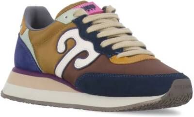 Wushu Ruyi Multicolor Stof Leren Sneakers Ronde Neus Multicolor Dames