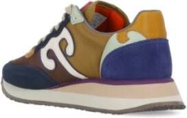 Wushu Ruyi Multicolor Stof Leren Sneakers Ronde Neus Multicolor Dames