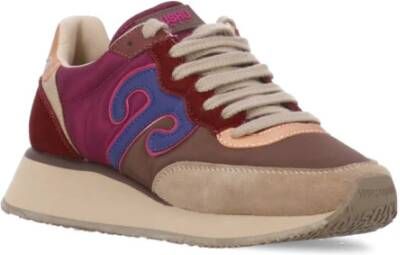 Wushu Ruyi Multicolor Stof Leren Sneakers Ronde Neus Multicolor Dames