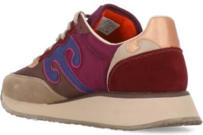 Wushu Ruyi Multicolor Stof Leren Sneakers Ronde Neus Multicolor Dames