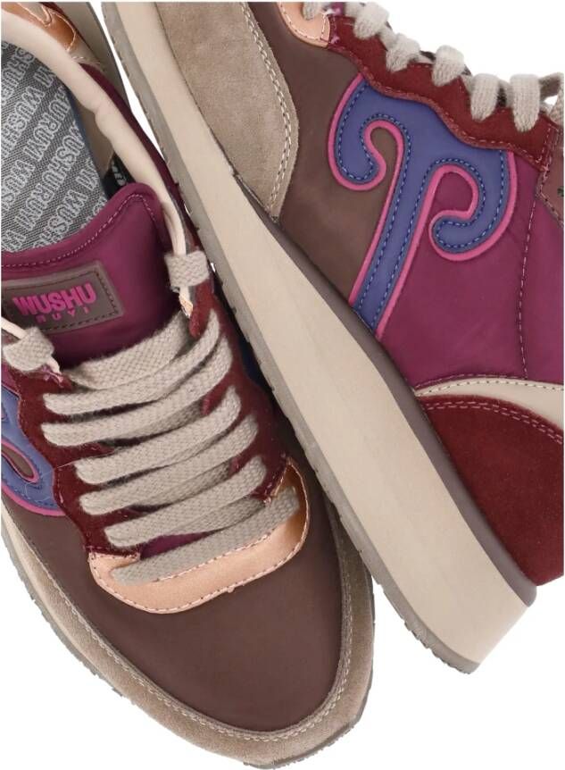 Wushu Ruyi Multicolor Stof Leren Sneakers Ronde Neus Multicolor Dames