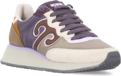Wushu Ruyi Multicolor Stof Leren Sneakers Ronde Neus Multicolor Dames