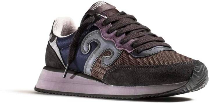 Wushu Ruyi Nylon Sneaker met Leren Details Multicolor Dames