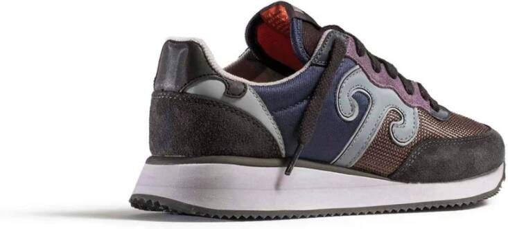 Wushu Ruyi Nylon Sneaker met Leren Details Multicolor Dames