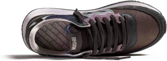 Wushu Ruyi Nylon Sneaker met Leren Details Multicolor Dames