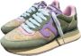 Wushu Ruyi Sneaker van suède en nylon met PU-details Green Dames - Thumbnail 3