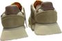 Wushu Ruyi Sneaker van suède en nylon rubberen zool Beige Dames - Thumbnail 4