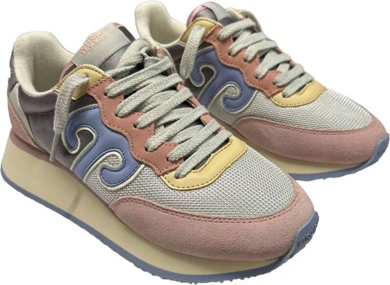 Wushu Ruyi Sneaker van suède en nylon rubberen zool Multicolor Dames