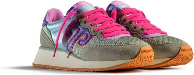 Wushu Ruyi Sportieve Suède Sneakers met Comfortabele Demping Multicolor Dames