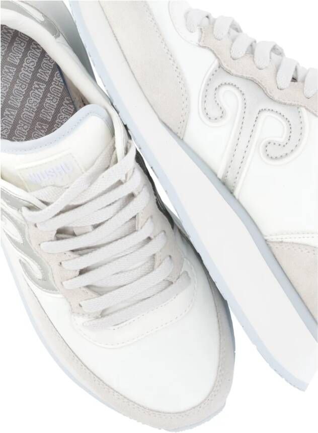 Wushu Ruyi Witte sneakers van stof en leer