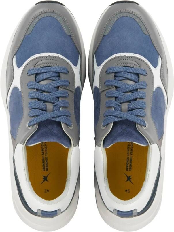 Xsensible Blauw Combi Sneakers Multicolor Heren