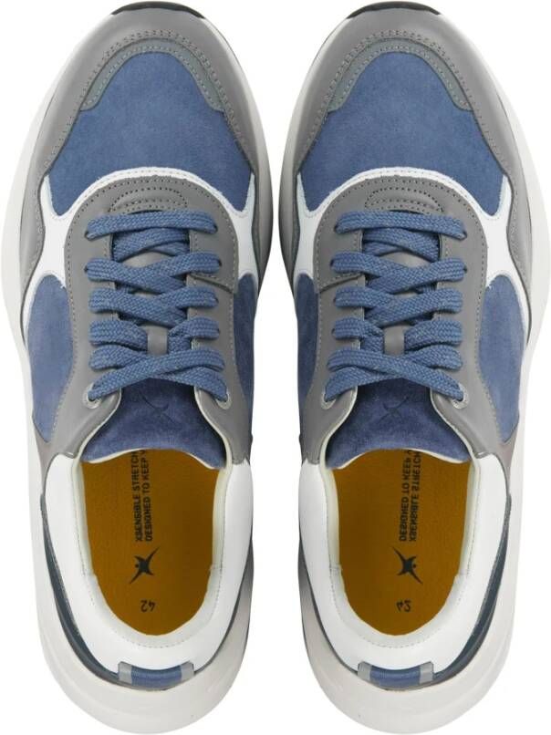 Xsensible Blauw Combi Sneakers Multicolor Heren