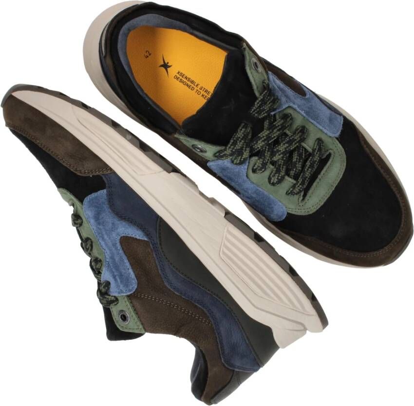 Xsensible Comfortabele Sportieve Grijs Blauwe Sneakers Multicolor Heren