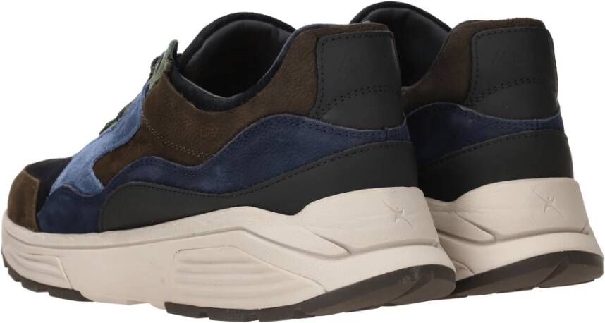 Xsensible Comfortabele Sportieve Grijs Blauwe Sneakers Multicolor Heren