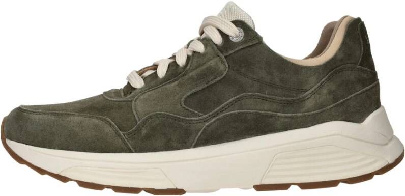 Xsensible Groene Sneaker met Gevormd Voetbed en Verharde Hiel Green Heren