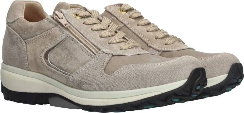 Xsensible Jersey veterschoen met stretch Beige Dames