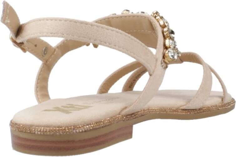 XTI Stijlvolle Platte Sandalen voor Vrouwen Beige Dames