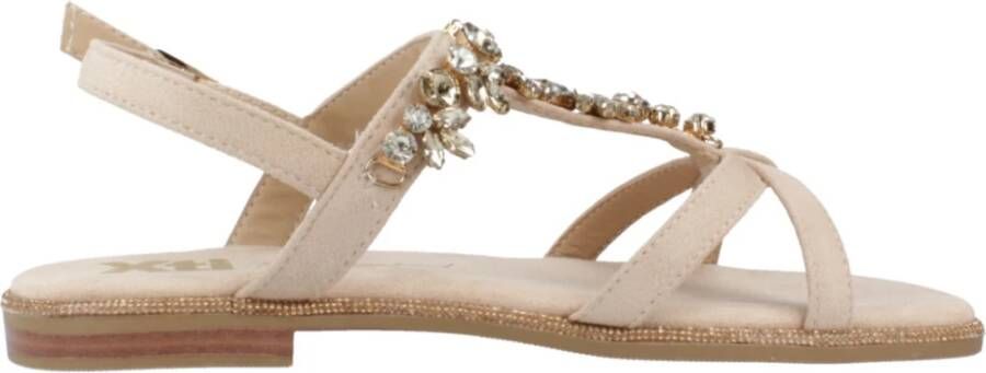 XTI Flat Sandals Beige Dames